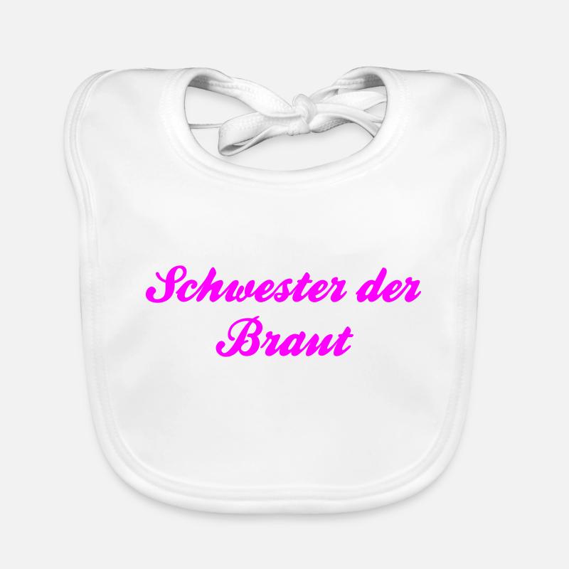 Schwester der Braut by Shirtchef Baby Bio-Lätzchen