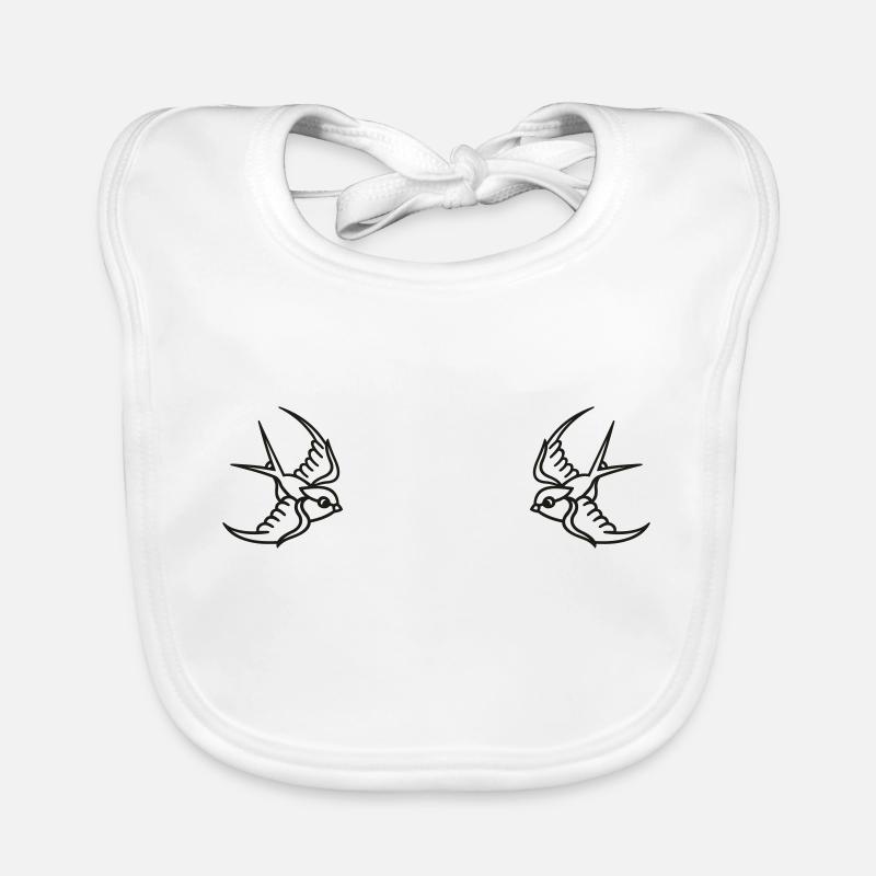 Swallows Shoulder black Baby Bio-Lätzchen