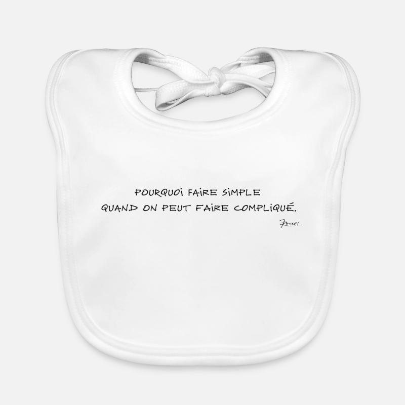 Devise Shadok seule 03 Bavoir bio Bébé