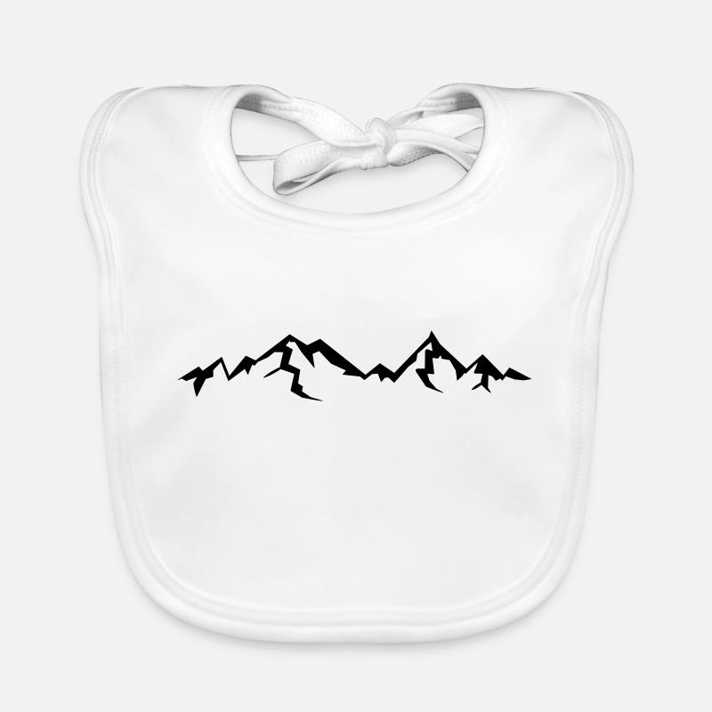 High beautiful mountains with shadow Organic Baby Bibs