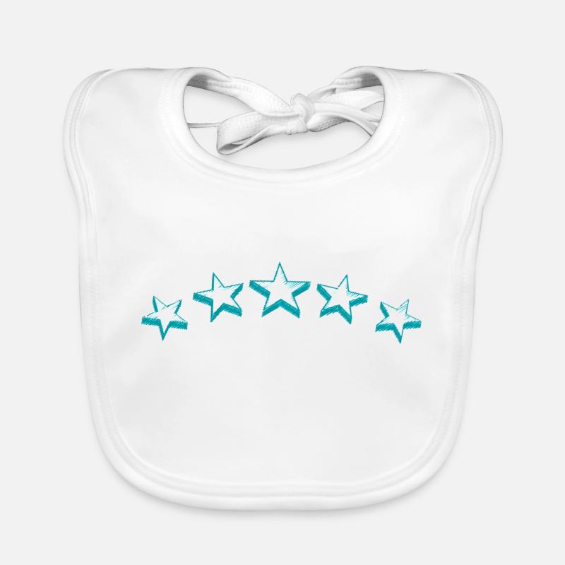 Stjerner turkis Hagesmække af økologisk bomuld