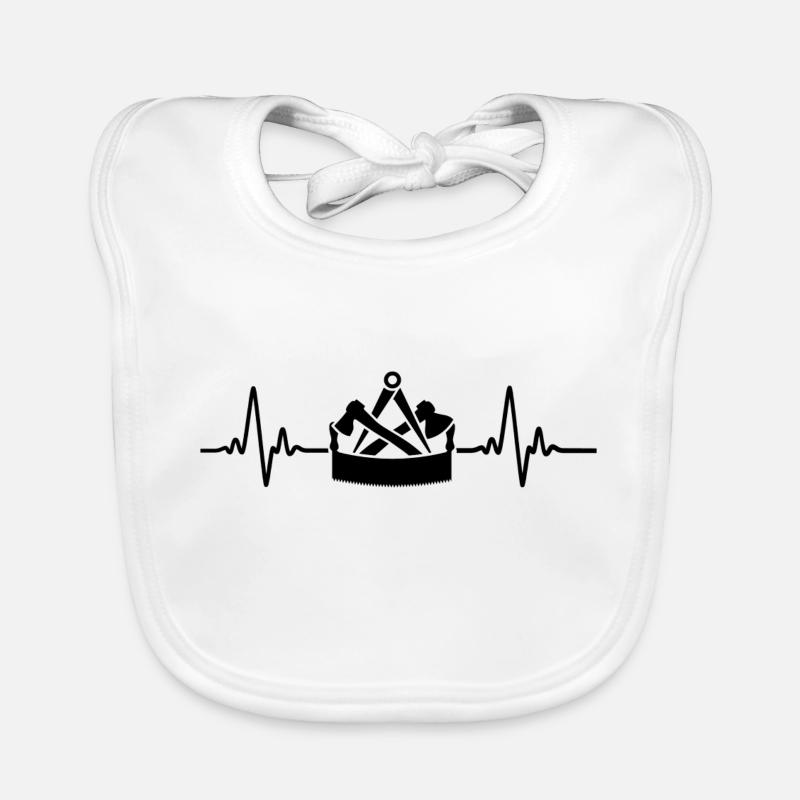 Love Zimmerer Logo Schwarz Baby Bio-Lätzchen