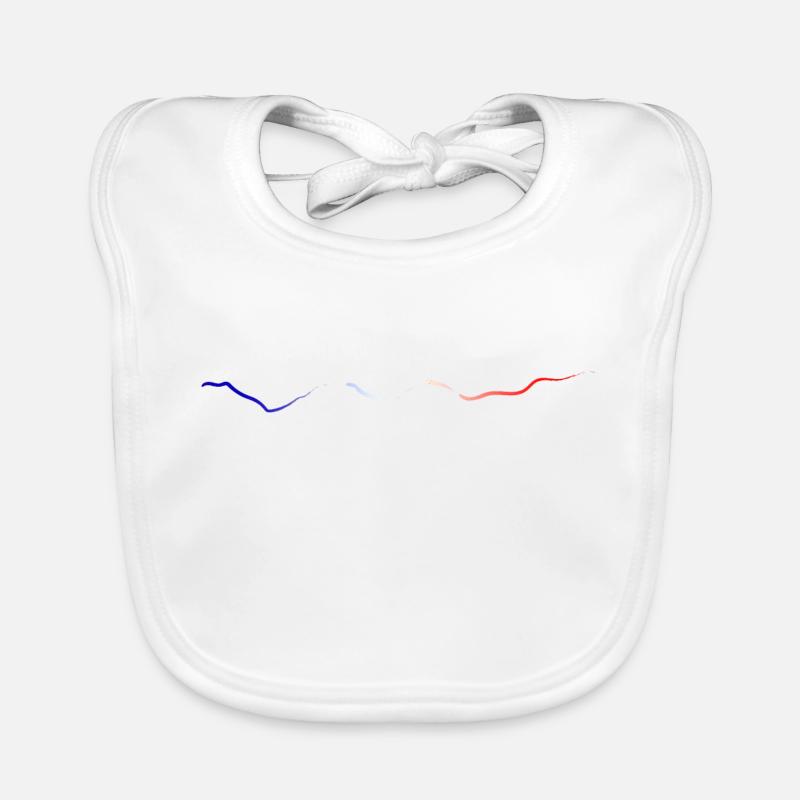 bleu blanc rouge Bavoir bio Bébé