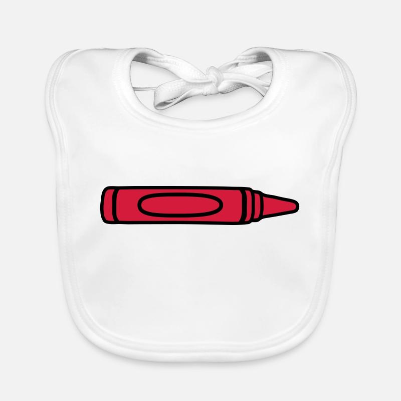 Crayon de cire rouge design cool Bavoir bio Bébé