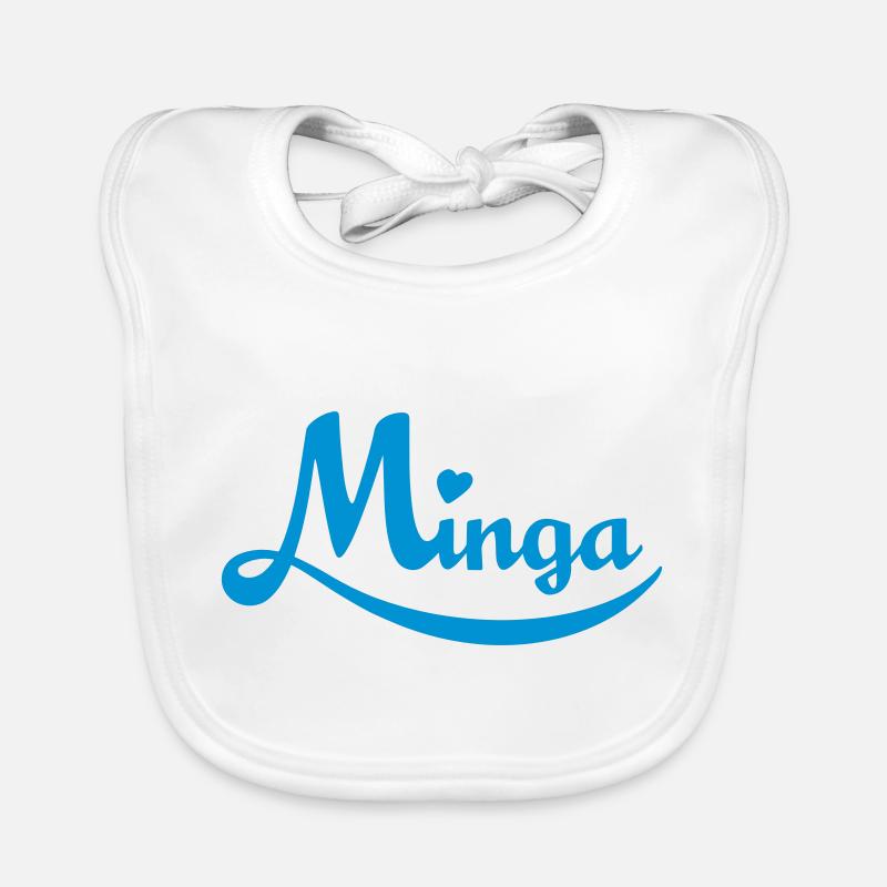 Minga - das bayerische München - Baby Bio-Lätzchen - Weiß