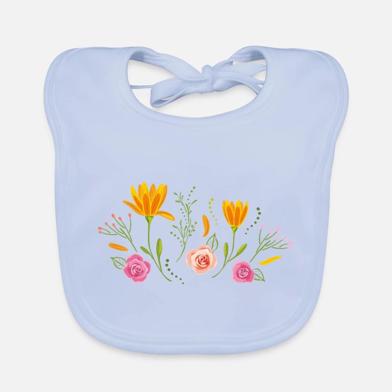 Fleurs en fleurs Bavoir bio Bébé