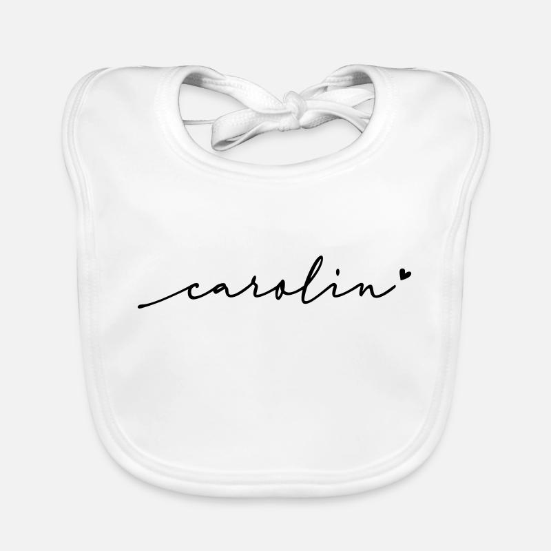 Nom cursif Carolin Bavoir bio Bébé