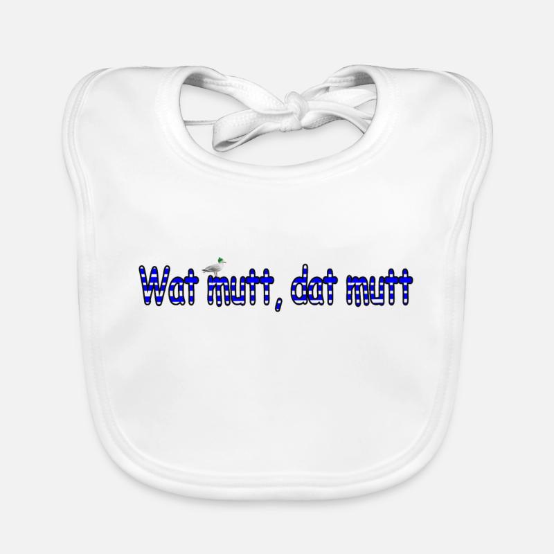 wat mutt dat mutt - Baby Bio-Lätzchen - Weiß