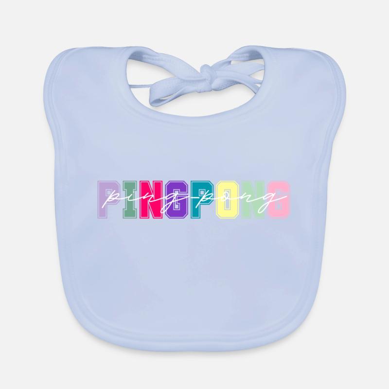 Ping pong colors - ping pong lover gift Organic Baby Bibs