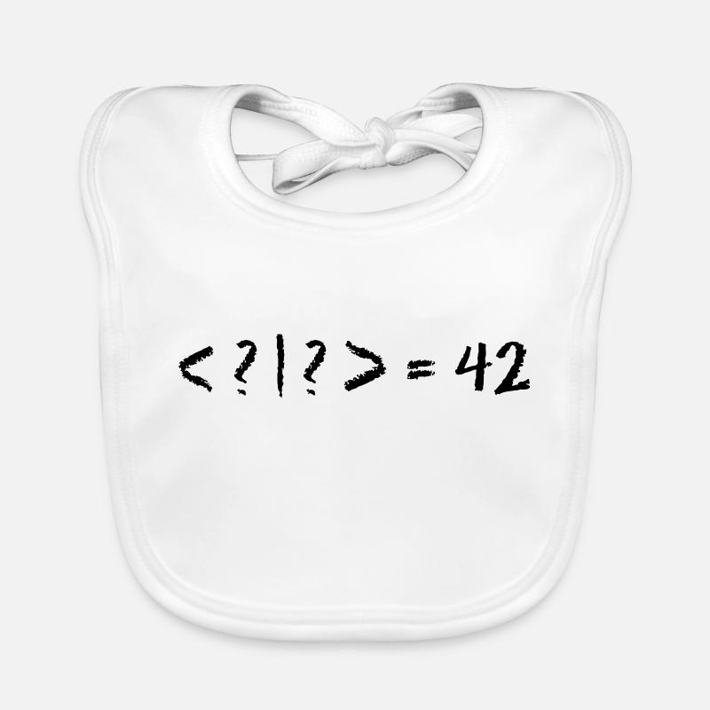 Best Quantum Joke Ever: Bra-Ket = 42 (Blackboard) Organic Baby Bibs