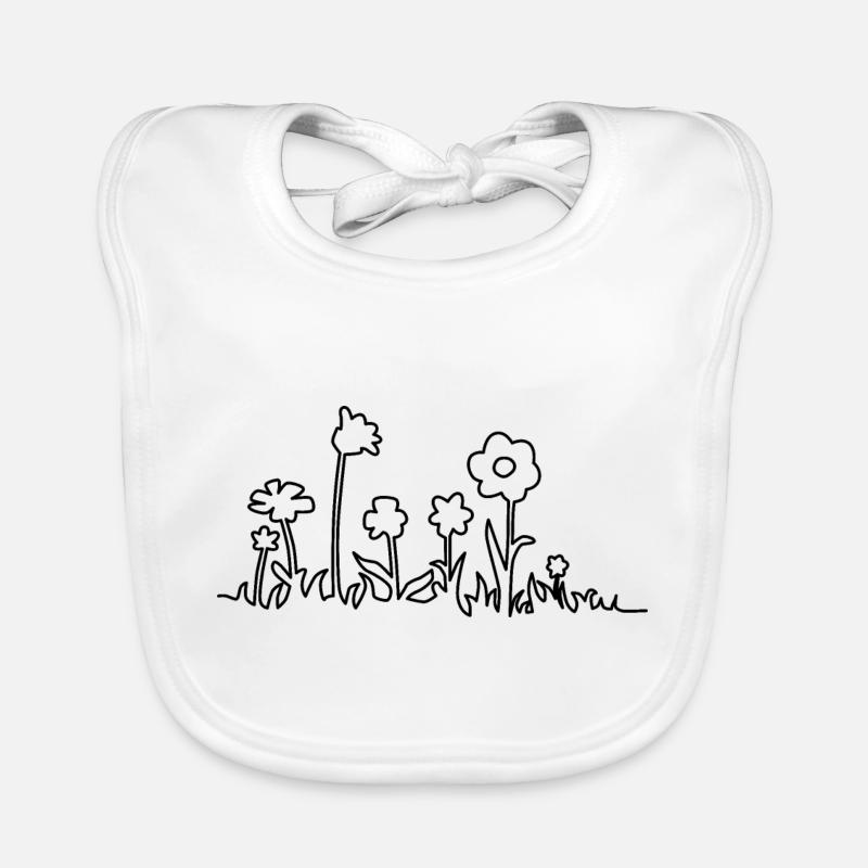 flower meadow Organic Baby Bibs