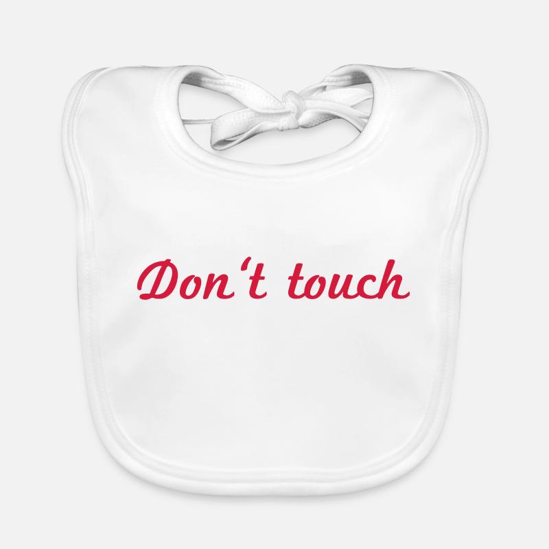 Do not touch red Bavoir bio Bébé