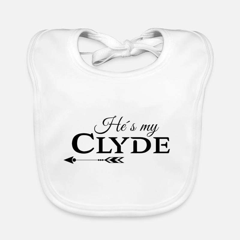 Bonnie & Clyde (part2) Partnerlook love Geschenk Baby Bio-Lätzchen