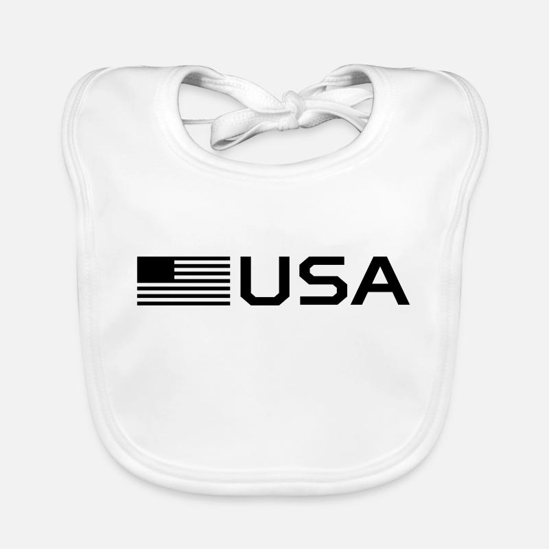 drapeau des Etats Unis Bavoir bio Bébé