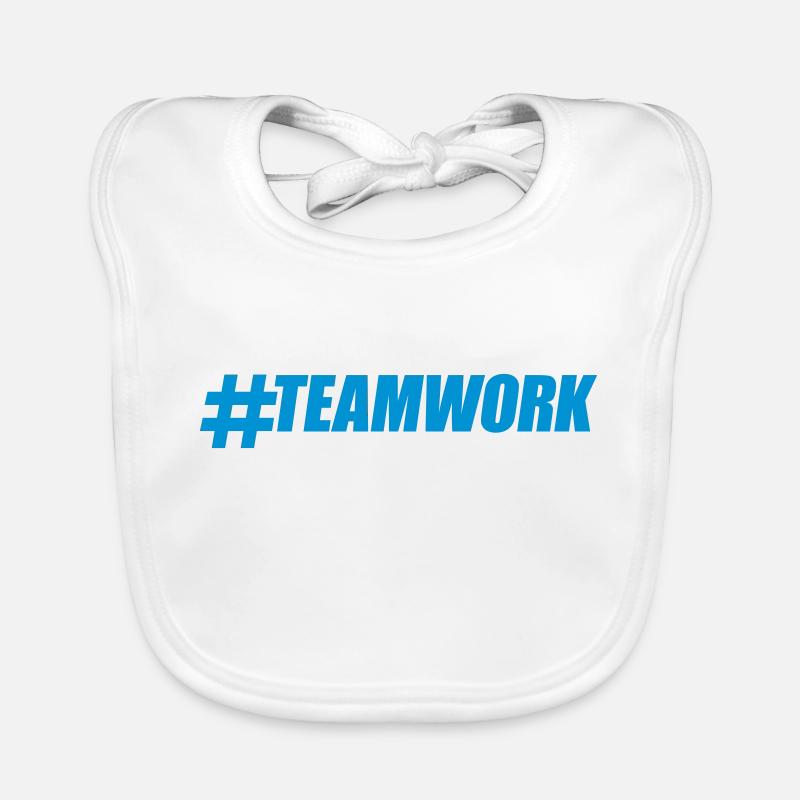 Bleu hashtag Teamwork Logo Design Crew Amis Gru Bavoir bio Bébé