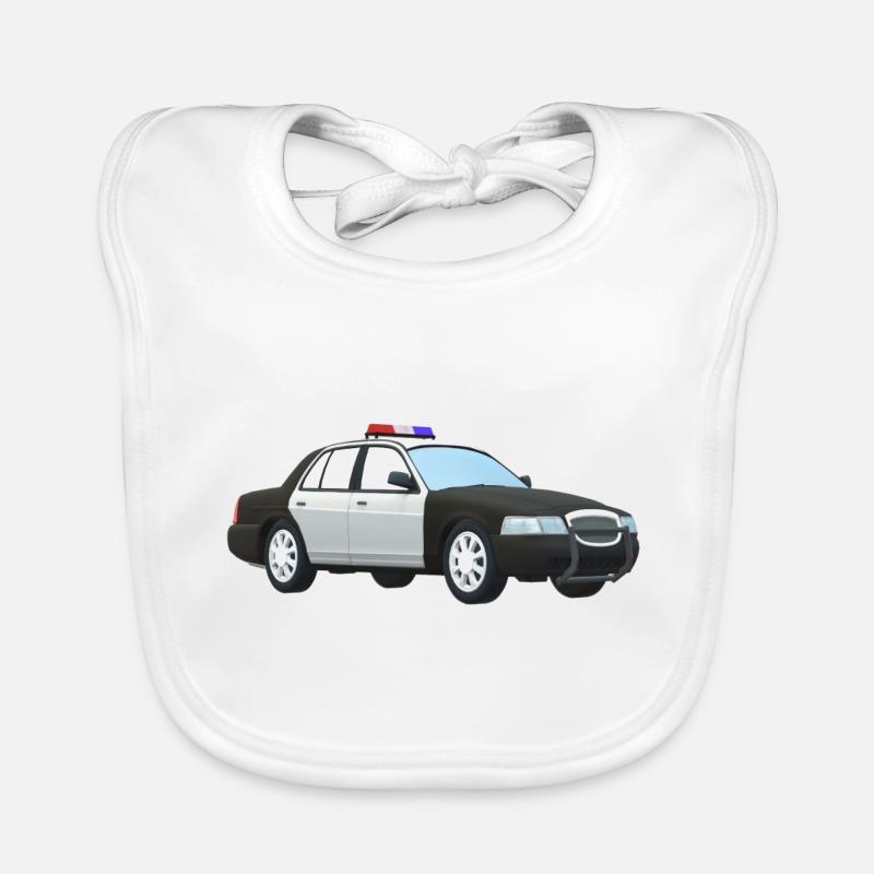 Polizeiauto Baby Bio-Lätzchen