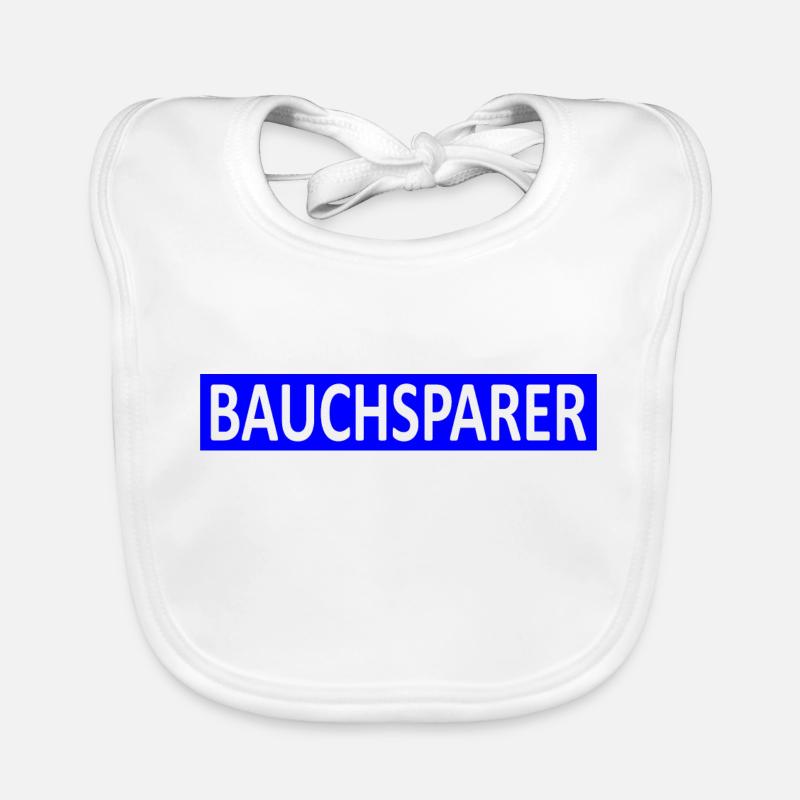 Bauchsparer-Finanzen-Übergewicht-Satire-Version 2 - Baby Bio-Lätzchen - Weiß