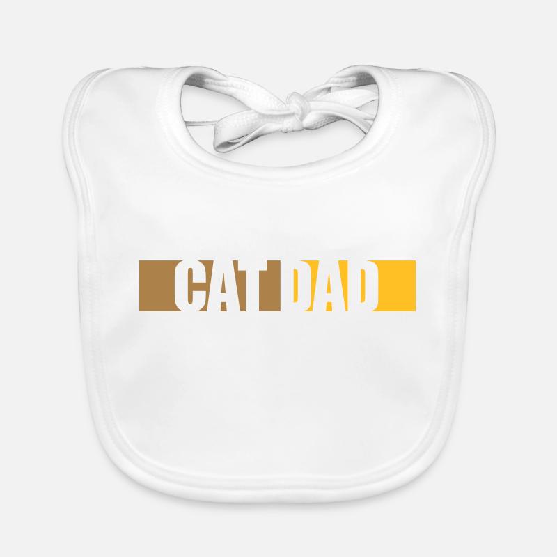 Cat Dad Bar Design Organic Baby Bibs