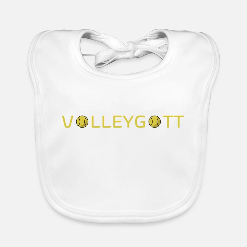 Volleygott Ball gelb Baby Bio-Lätzchen