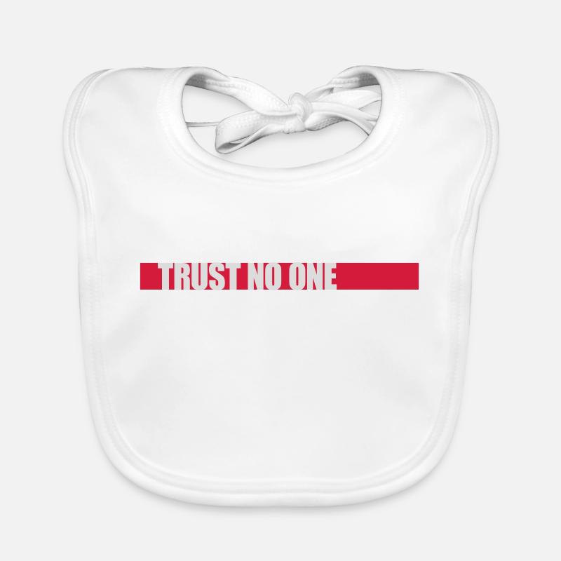 trust no one Zitat Baby Bio-Lätzchen