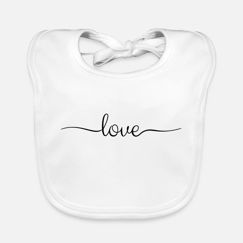 love modern typography lettering Organic Baby Bibs