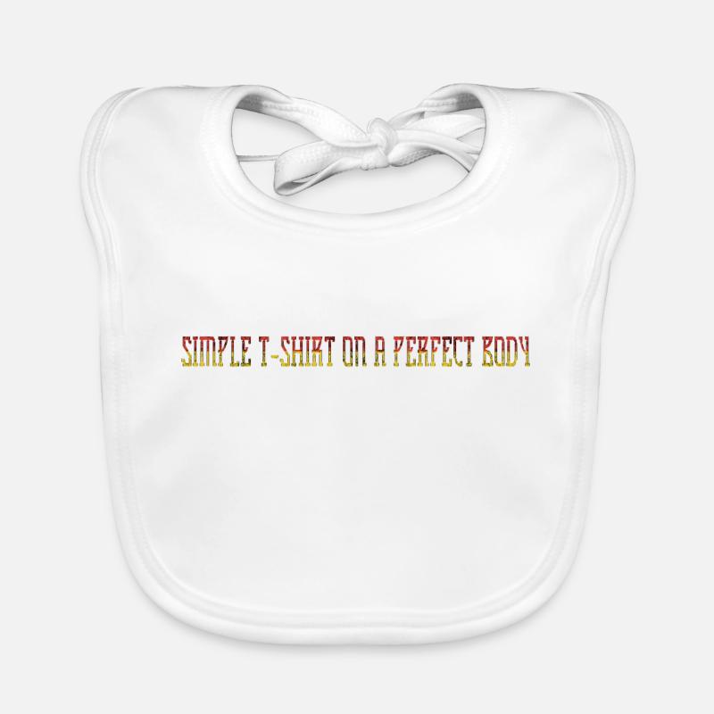 Einfaches T-Shirt mit perfektem Körper Baby Bio-Lätzchen