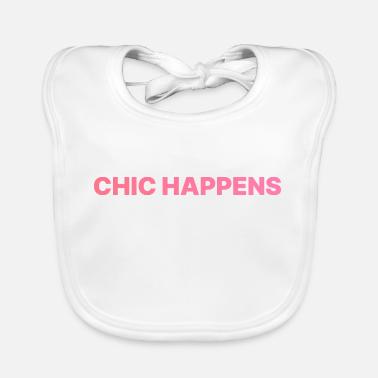 CHIC ACCADE ROSA Bavaglino ecologico per neonato