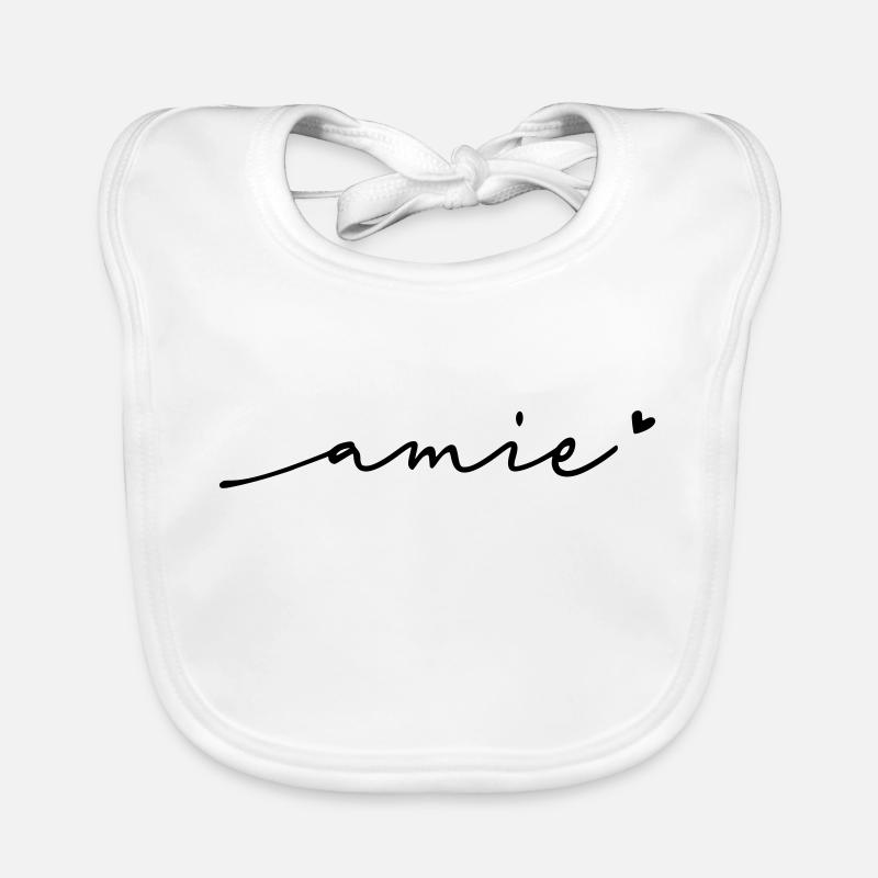 Amie Cursive Name Organic Baby Bibs