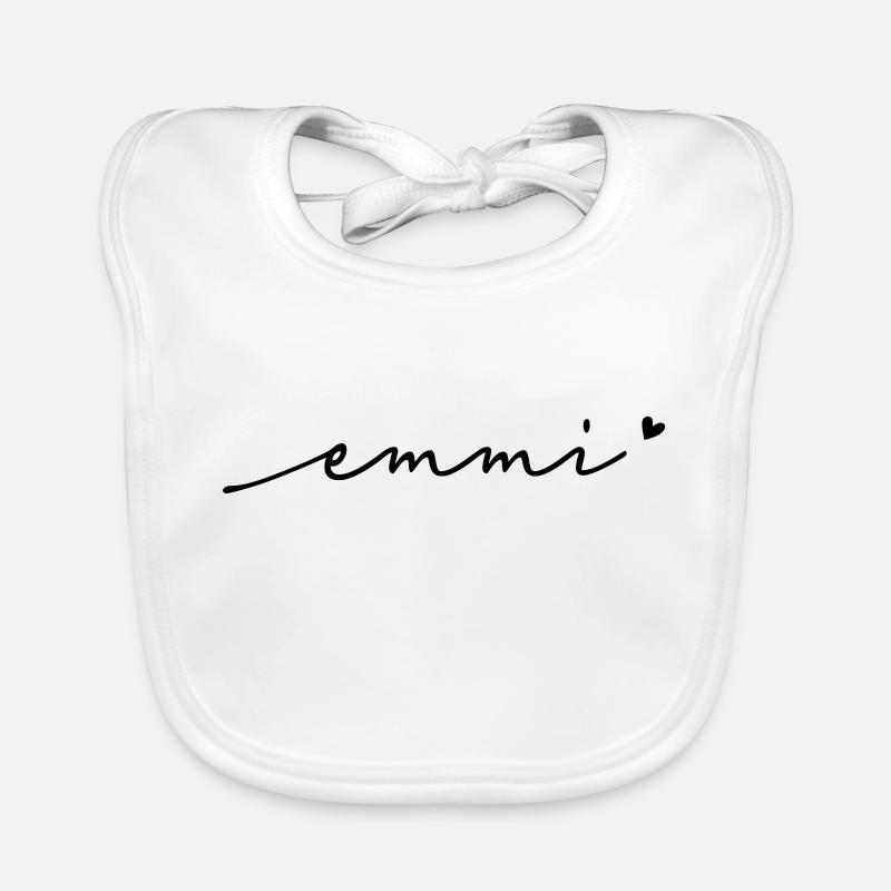 Nom cursif Emmi Bavoir bio Bébé
