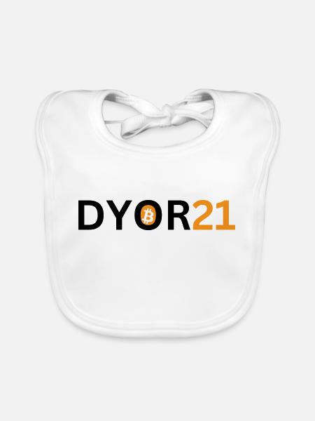 DYOR21 - Organic Baby Bibs - white - Front