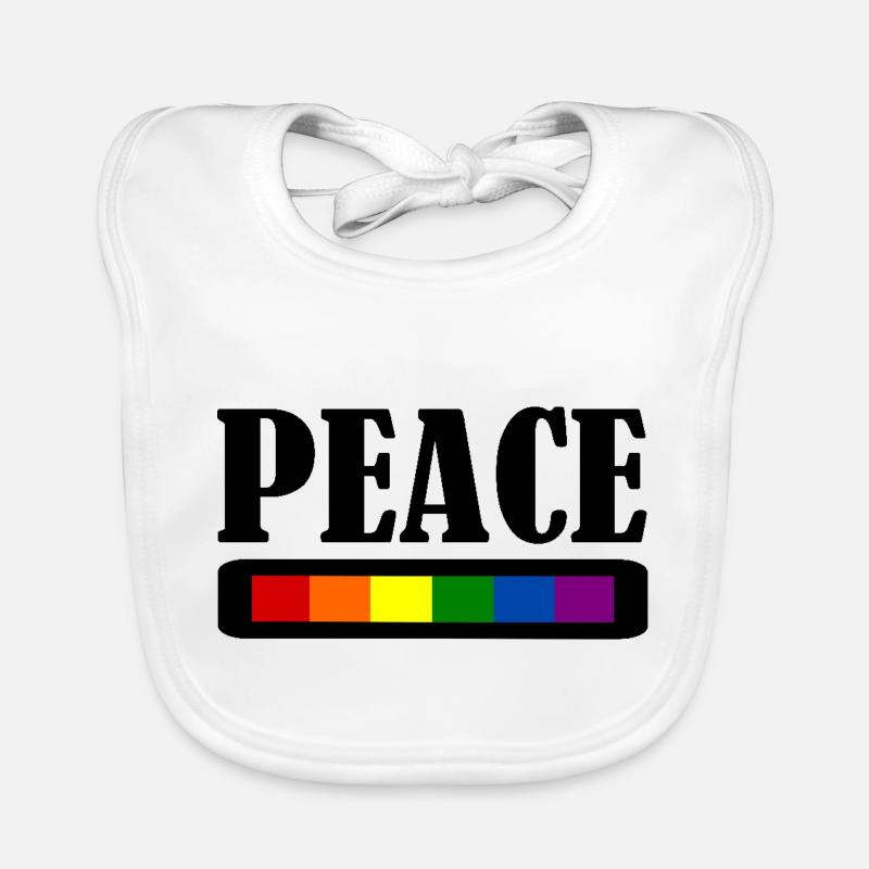 Peace Peacezeichen Baby Bio-Lätzchen