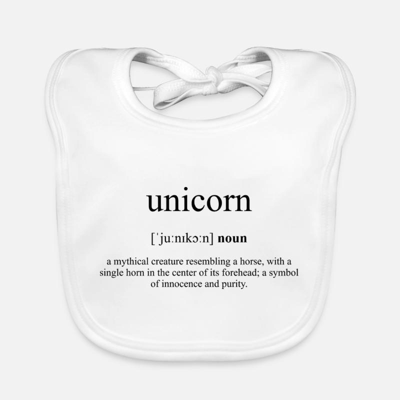 Unicorn | Einhorn Definition Dictionary Baby Bio-Lätzchen