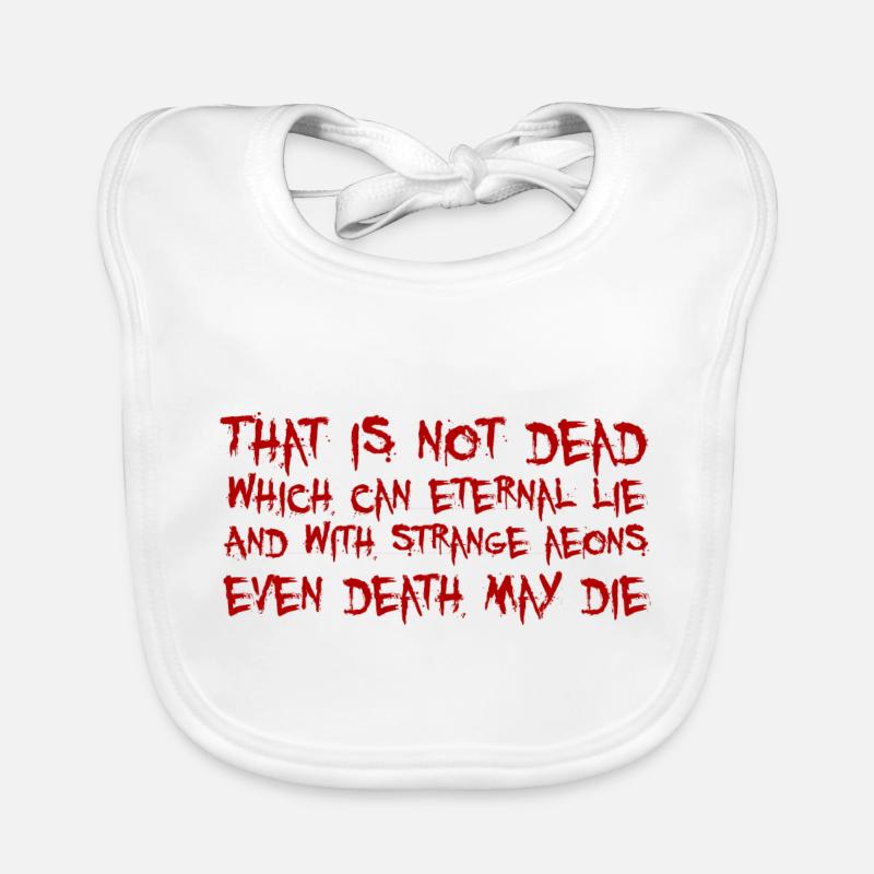 That is not dead which can eternal lie (Cthulhu) Organic Baby Bibs