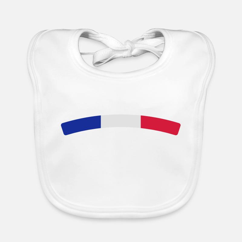 France - Bavoir bio Bébé - blanc