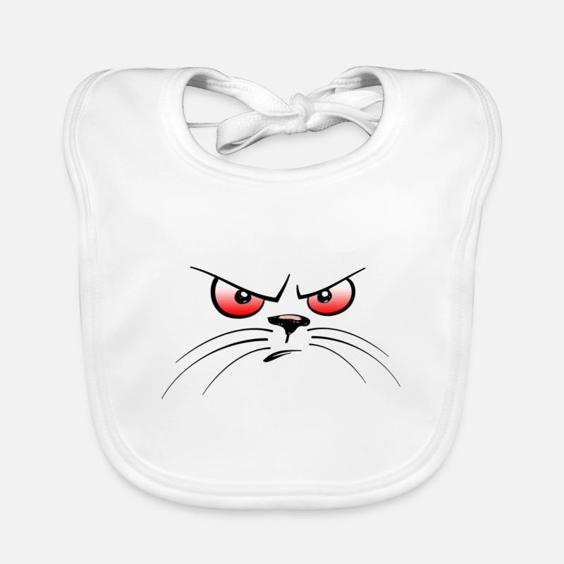 Oeil de chat rouge Oeil de chat rouge Bavoir bio Bébé