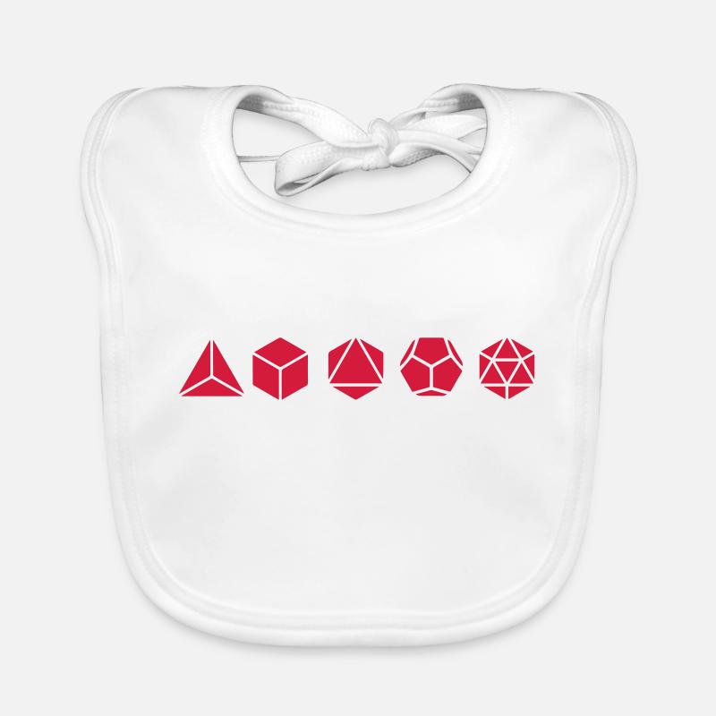 Platonic Solids, Sacred Geometry, Mathematics Organic Baby Bibs