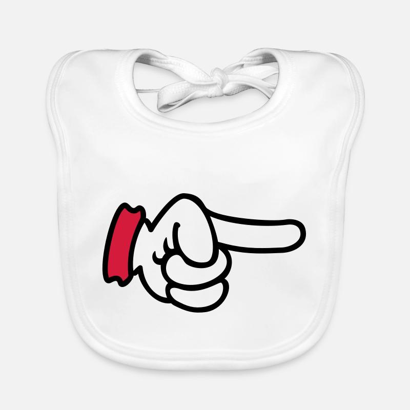 Finger pointing / pointing finger (3c) Organic Baby Bibs