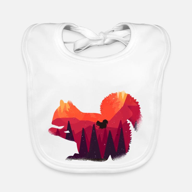 Squirrel Forest 01 2021 Organic Baby Bibs