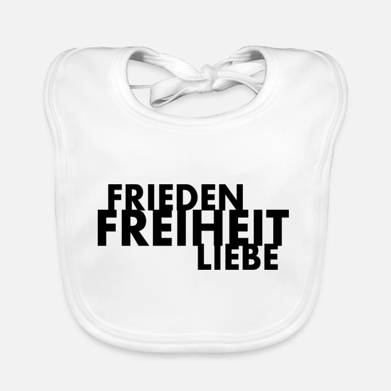 Frieden freiheit liebe Baby Bio-Lätzchen