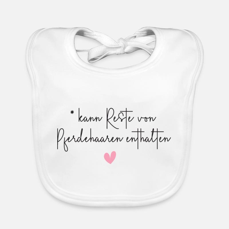 Pferde Pferdehaar lustiger Pferde Spruch Geschenk Baby Bio-Lätzchen