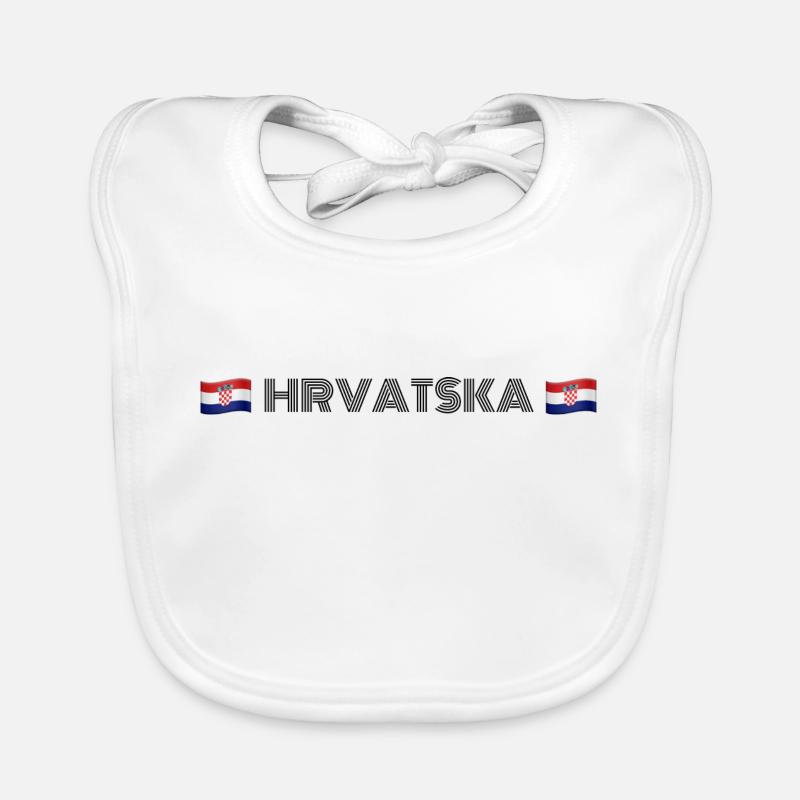 Hrvatska - Bavoir bio Bébé - blanc