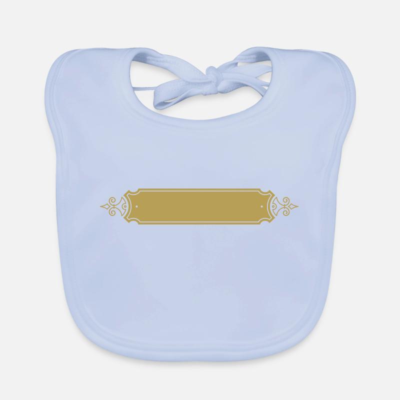 Cadre Bouclier Vierge Or | Graphique vectoriel Bavoir bio Bébé