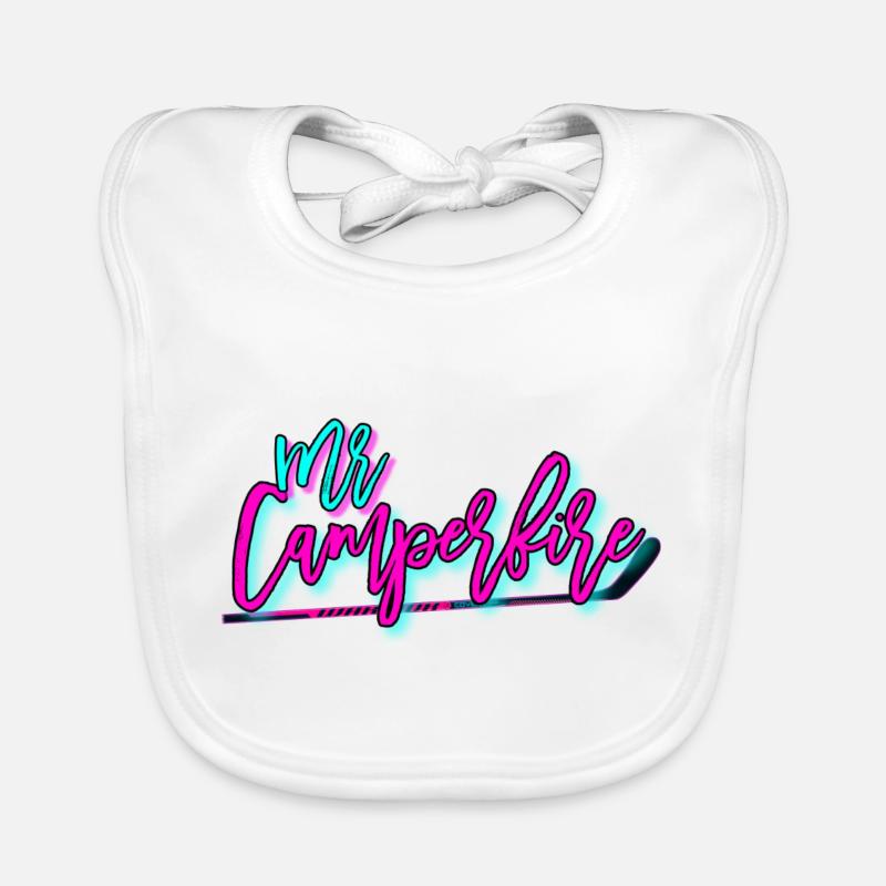 MrCamperfire Signatur - Baby Bio-Lätzchen - Weiß