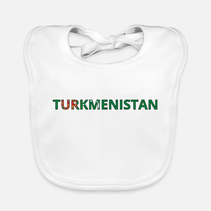 Drapeau Turkménistan Bavoir bio Bébé