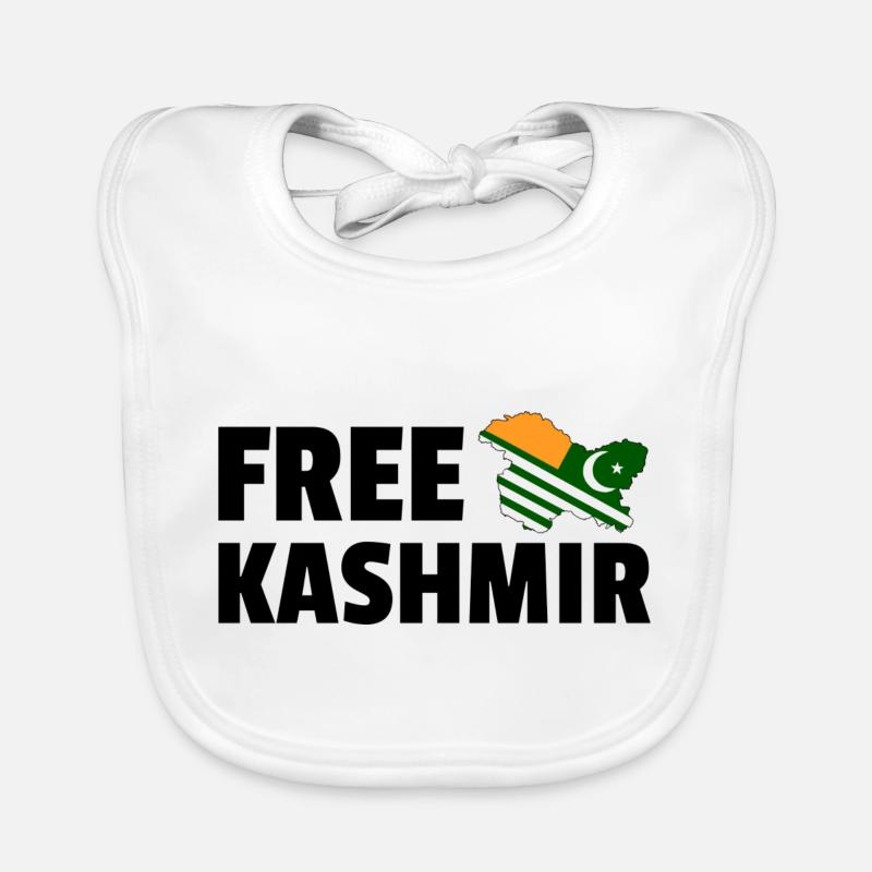 Free Kashmir: Bold Support for Kashmiri Rights Organic Baby Bibs