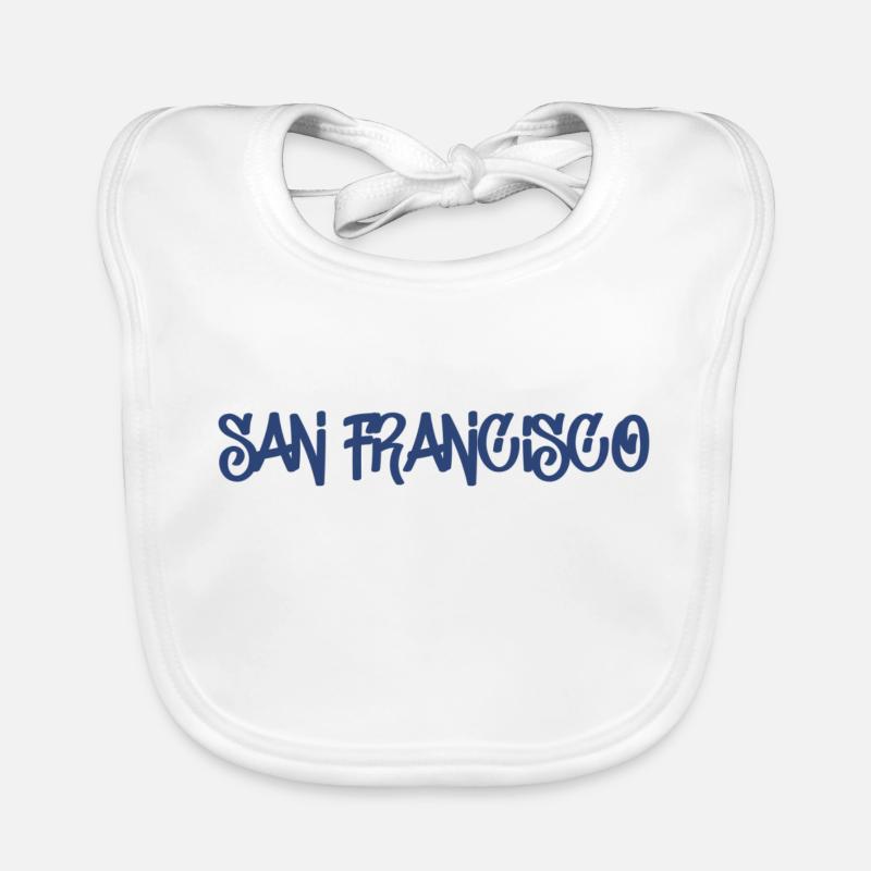 San Francisco Schriftzug Geschenk Geschenkidee Baby Bio-Lätzchen