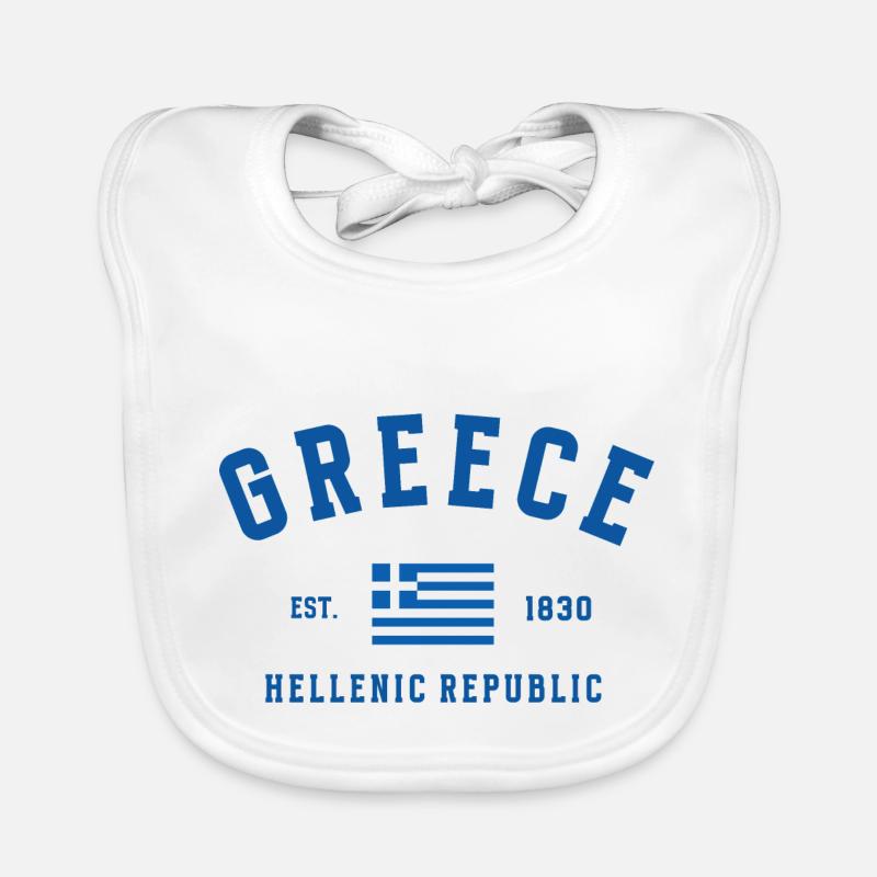 Grèce Est 1830 - Bavoir bio Bébé - blanc