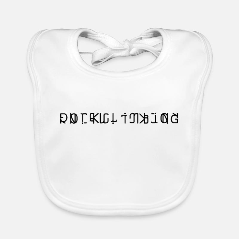 Climbing ambigram Organic Baby Bibs