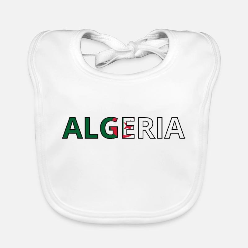 Algeria Flag Organic Baby Bibs