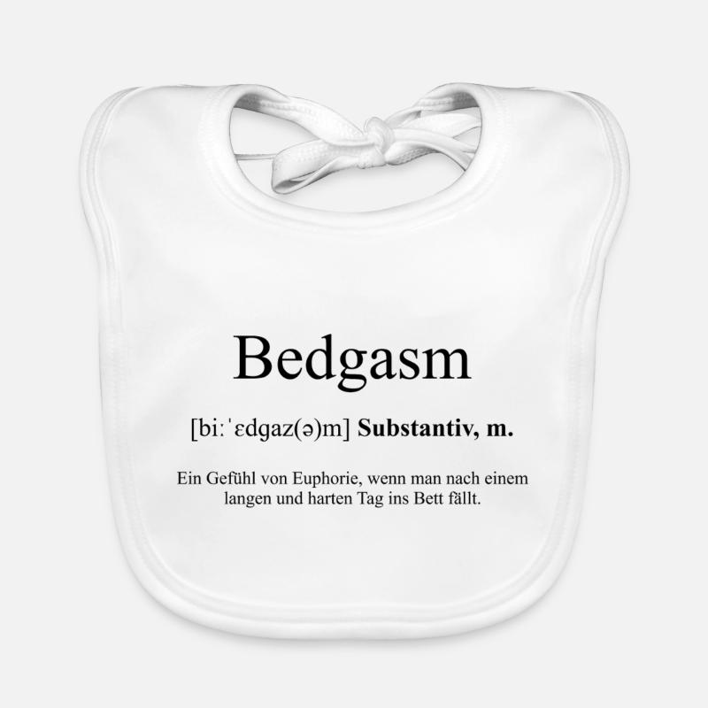 Bedgasm Definition Dictionary Baby Bio-Lätzchen